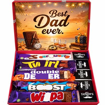 Fathers Day Chocolate Gift for Dad 5 Chocolate Bars 5 Mini Neapolitans in Letter Box Best Dad Gifts Ready to Gift for Fathers day Present for Daddy, Papa, Grandad, Stepdad, Husband