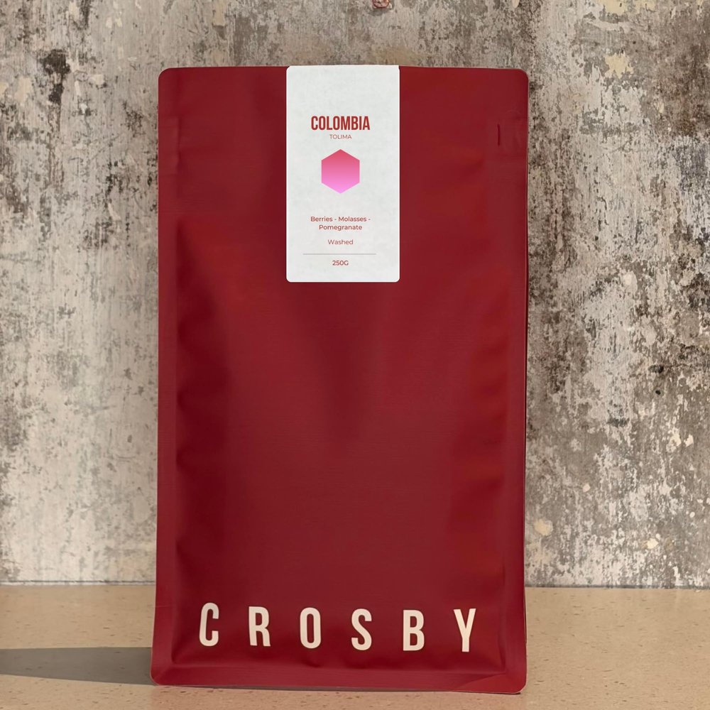 Crosby Coffee Roasters Colombia, Planadas Single Origin, 100% Arabica Speciality Coffee - Medium Roast, Whole Bean, 250g