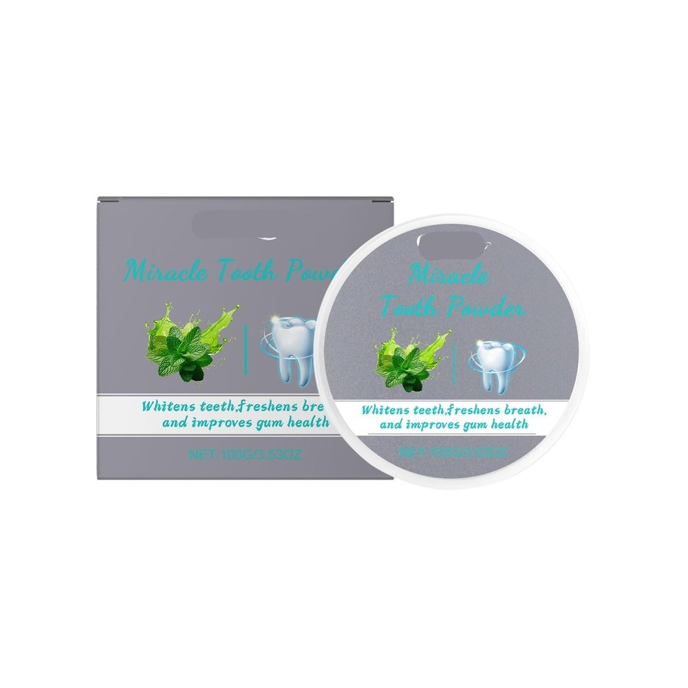 KLYso Mint-Flavored Tooth Powder - Gentle Teeth Cleaning, Fresh Breath, Daily Oral Care, Stain Reduction, Whitening Effect(2PCS)