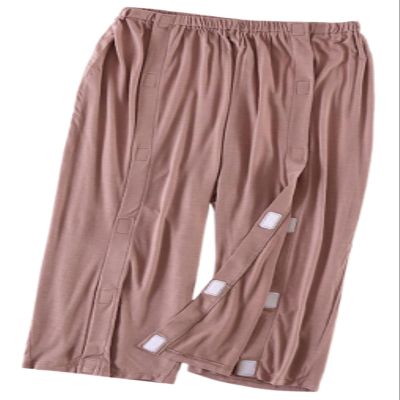 Paralysis Clothing Tear Away Pants Patient Pajamas Open Care Clothes, Pants Patient Care Clothes Rehabilitation Nursing Trouser for Fracture Rehabilitation, Disability Elderly WomenB,XXL