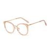 Aiulolam Women's Blue Light Glasses Anti-eye Fatigue UV-resistant Fashionable Blue Light Blocking Glasses TR90+ Metal Oval Frame Computer Gaming Glasses D,1 view 1