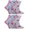 3/6/12 Pack Women Diabetic Non Elastic Socks, Loose Fitting Soft Cotton Rich Gentle Grip Wide Top Ladies Socks (UK, Numeric, 4, 8, Regular, Regular, 12, Design E) view 1