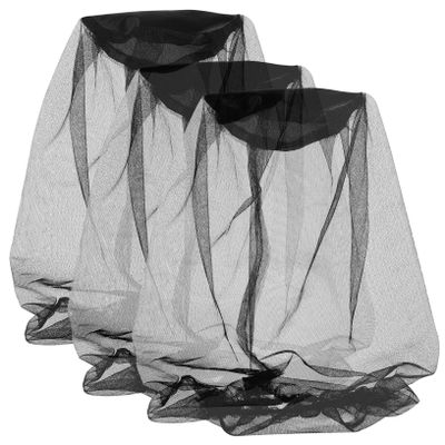 BESTonZON 3pcs Full Coverage Face Mesh Netting Elastic Beekeeper Head Netting for Outdoor Activities