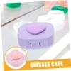 DEARMAMY 2 Sets Cute Case Contact-Lens Holder Small Makeup Lens Storage Box Travel Lens Case Packing Box view 4