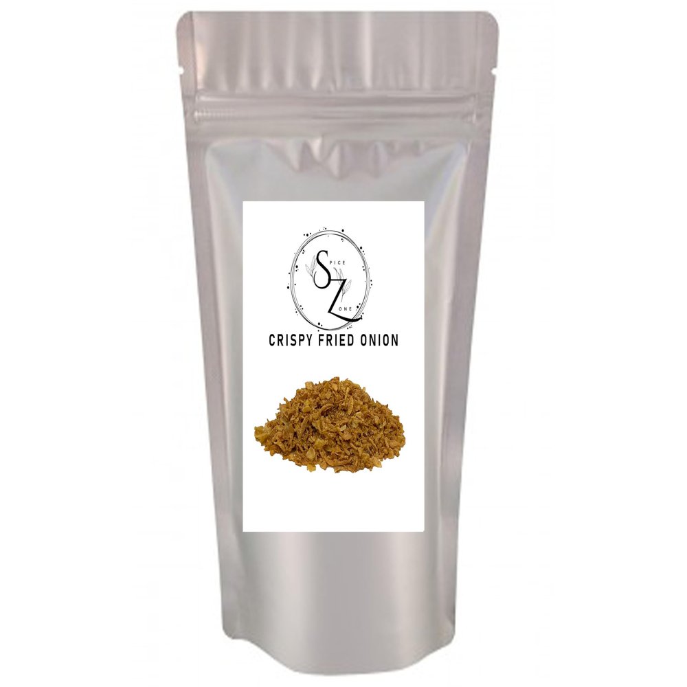 Spice Zone Dried Fried Onion Crispy Flakes, Premium Dried Crispy Onion Barista Topping (90 gram)
