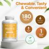 Chewable Vitamin C 1000mg with Riboflavin (Vitamin B2) | Immune & Skin Support | 180 Vegan Tablets | 6-Months Supply | Vegan & Vegetarian Friendly | UK Made view 3