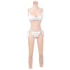 Funxzior 2nd Generation Silicone Full-Body Bodysuit with Realistic Female Silhouette False Breast Forms & Urination System & Anal Opening Design for Crossdresser Longwear (Ivory, B Cup Gel Filled) view 1