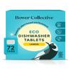 Bower Collective Eco Dishwasher Tablets 72 Pack, Plastic Free Natural Dishwasher Pods, Plant Based, 87% Naturally Derived, Biodegradable Water Soluble Wrapper view 1