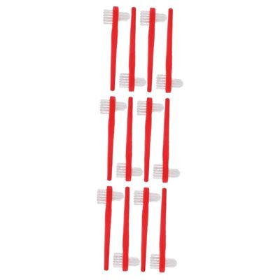 BESTYASH 12pcs Denture Cleaning Brush Dual Heads Travel Toothbrush Denture Brushes Cleaning Tool for Travel
