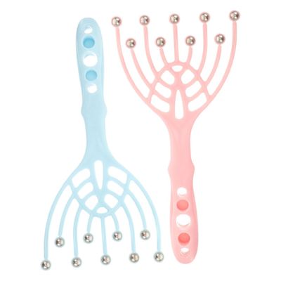 HAPINARY 2pcs Portable Head Massager Claw 9 Claws and Steel Balls, Handheld Hair Scalp Massager for Soothing Experience and Neck Relaxation at Home or Office