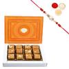 Ghasitaram Gifts Jaiccha Rakhi Gifts for Brothers Sugarfree Besan barfi 400 gmswith Rakhi