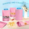 100PCS Mylar Bags for Food Storage, Smell Proof Bags Resealable Food Packaging for Small Business Stand Up Pouches with Window, 7" x10", Pink view 4