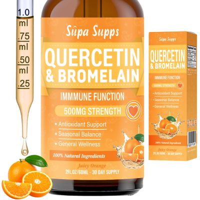 Quercetin Liquid Drops 60ml Orange Flavour Allergy & Immune Support