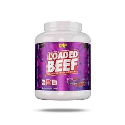 CNP Professional Loaded Beef, Clear Beef Protein Powder, 23g Clear Collagen Protein, Keto Friendly, Virtually Sugar & Fat Free, 60 Servings 6 Great Tasting Flavours (1.8kg, Blackcurrent Bang)