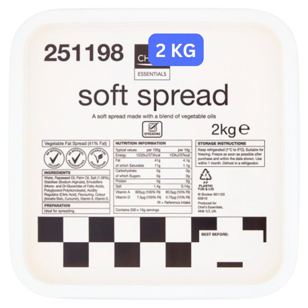 Soft Spread, Vegetarian Plant Based, 2kg (2 KG)