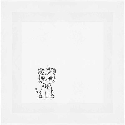 Azeeda 'Cute Kitty' Napkin/Dinner Cloth (NK00039308)