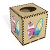 Square 'Decorative Surfboards' Wooden Tissue Box Cover (TB00066479) view 1