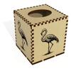 Square 'Flamingo Standing' Wooden Tissue Box Cover (TB00063064) view 1