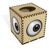 Square 'Creepy Eye' Wooden Tissue Box Cover (TB00064194) view 1