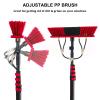 HMASNSEIY Solar Panel Cleaning Brush and Pole, 3.6-10.8m Water Fed Pole Kit, Window Cleaning Brush W/Soap Dispenser,Window Cleaning Kit,Water Fed Telescopic Brush for Cleaning Roof (55cm Brush,3.6M) view 2