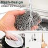 Voarge Cast Iron Cleaner, 17.5 x 17.5 cm Stainless Steel, Chain Scrubber for All Types of Frying Pans, Cast Iron Pans, Grills & Dutch Oven view 4