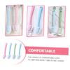 ORFOFE Plastic Shoe Cleaning Brush Set with Long Handle and Hanging Ring 4pcs Sturdy Bathroom Cleaning Brush Tool Powerful Decontamination Random Color for Home and Office Use view 2