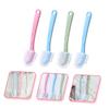 ORFOFE Plastic Shoe Cleaning Brush Set with Long Handle and Hanging Ring 4pcs Sturdy Bathroom Cleaning Brush Tool Powerful Decontamination Random Color for Home and Office Use view 4