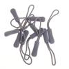 10 Pack of Zipper Pulls with Elastic for Backpacks, Tents, and Cases in Grey view 1