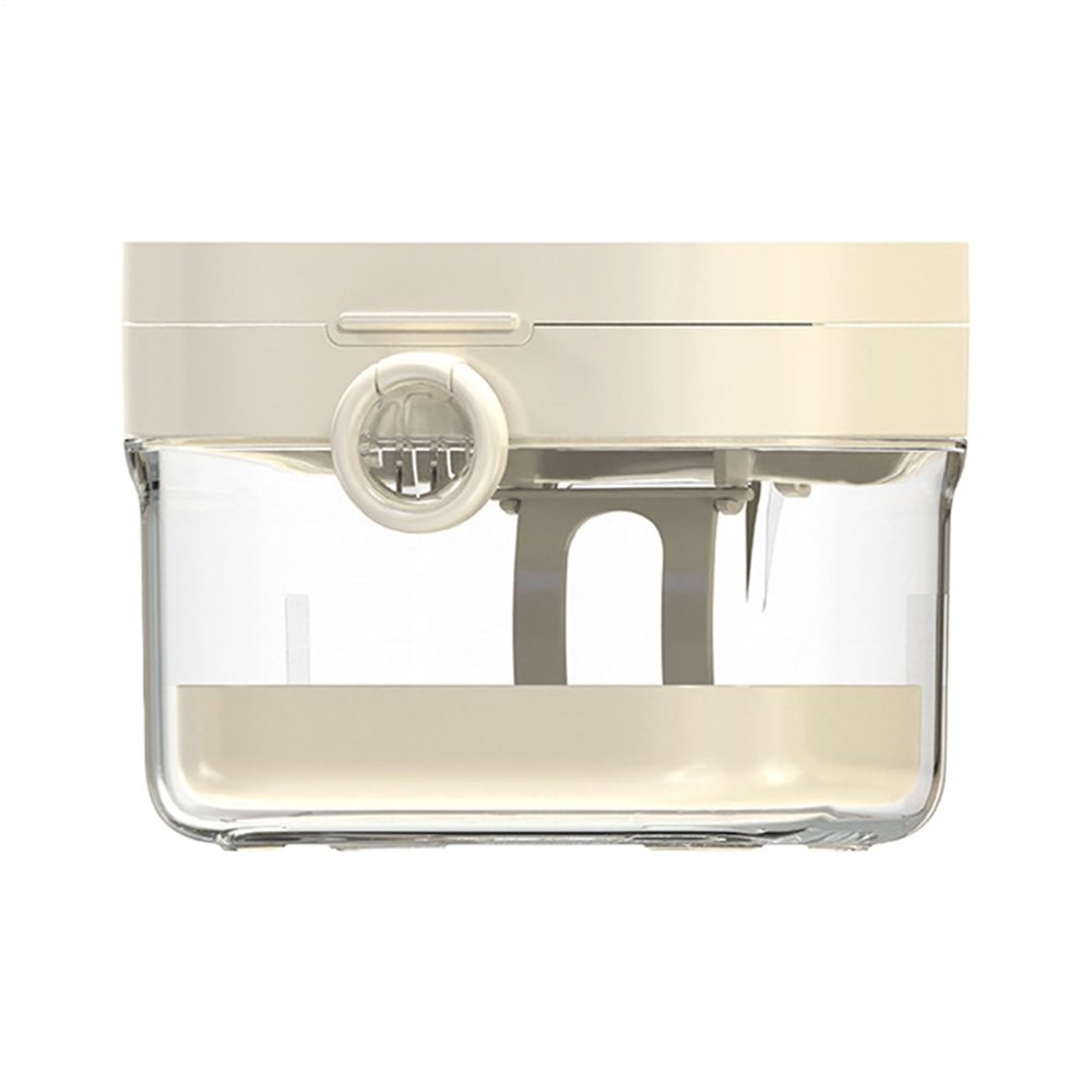 Denture Soaking Container, Denture Bath Holder, 3.62x2.8x3.78 Inches Built in Mirror Design, Teeth Protection Cover for Teens, Children, Elderly, Travel, Night Guard Use