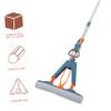 YOSADIER Household Blue Dual Folding Sponge Mop for Wet and Dry Use with Stainless Steel Handle and Strong Wear Resistance, for Cleaning Tile and Wood Floors view 3