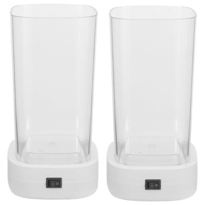 BESTYASH Carbon Glasses Cleaner, Portable Eyeglasses Cleaner Machine, 450ml Cleaning Box for Glasses and Diamonds, High Frequency Vibration, Light Sound, White Plastic