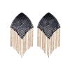 1Pair Reusable Adhesive Pasties Nipple Covers Breast Bra Sequins Tassels Breast Petals For Festivals Raves Lingerie Gifts Black view 1