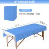 200 Piece Disposable Massage Table Sheets 31" x 71" - Non-Woven Fabric Bed Covers for Spa, Massage, Beauty & Tattoos - Breathable, Hygienic (Blue) view 2