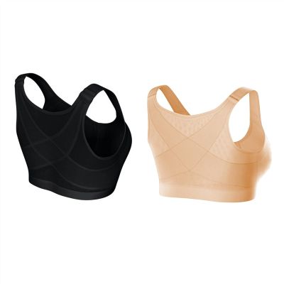 2 Pieces Women's Underwire Bra Front Closure Sexy Underwear Plus Size Lingerie Push Up Comfortable Trendy Casual Sport Yoga Running Daily Bralette, Multicolored, 5XL