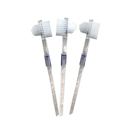 CTIRCHIU False Teeth Brush Plastic and Nylon Material with Multi-Tufted Brush Head Double-Sided Maintains Original Finish for Denture and Retainer Cleaning for Oral Care