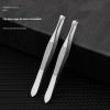 4 x Stainless Steel Tweezers, Tweezer Professional Eyebrow Tweezers, Slanted Tip Tweezer for Facial Hairs, Ingrown Hairs view 2