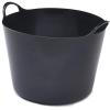 42L Plastic Flexi Tub Heavy-Duty Flexible Storage Bucket (Black) Large Multi-Purpose Round Container for Garden, Laundry, and Home Use Durable Plastic Tub-Pack of 1 view 1
