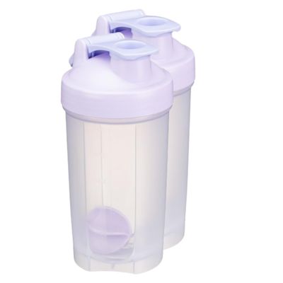 BargainsMania Protein Shaker - Lilac- With A Secure Twist-on Lid And Convenient Mixing Ball, Easily Create Smooth And Delicious Protein Shakes Anytime, Anywhere, Pack Of 2