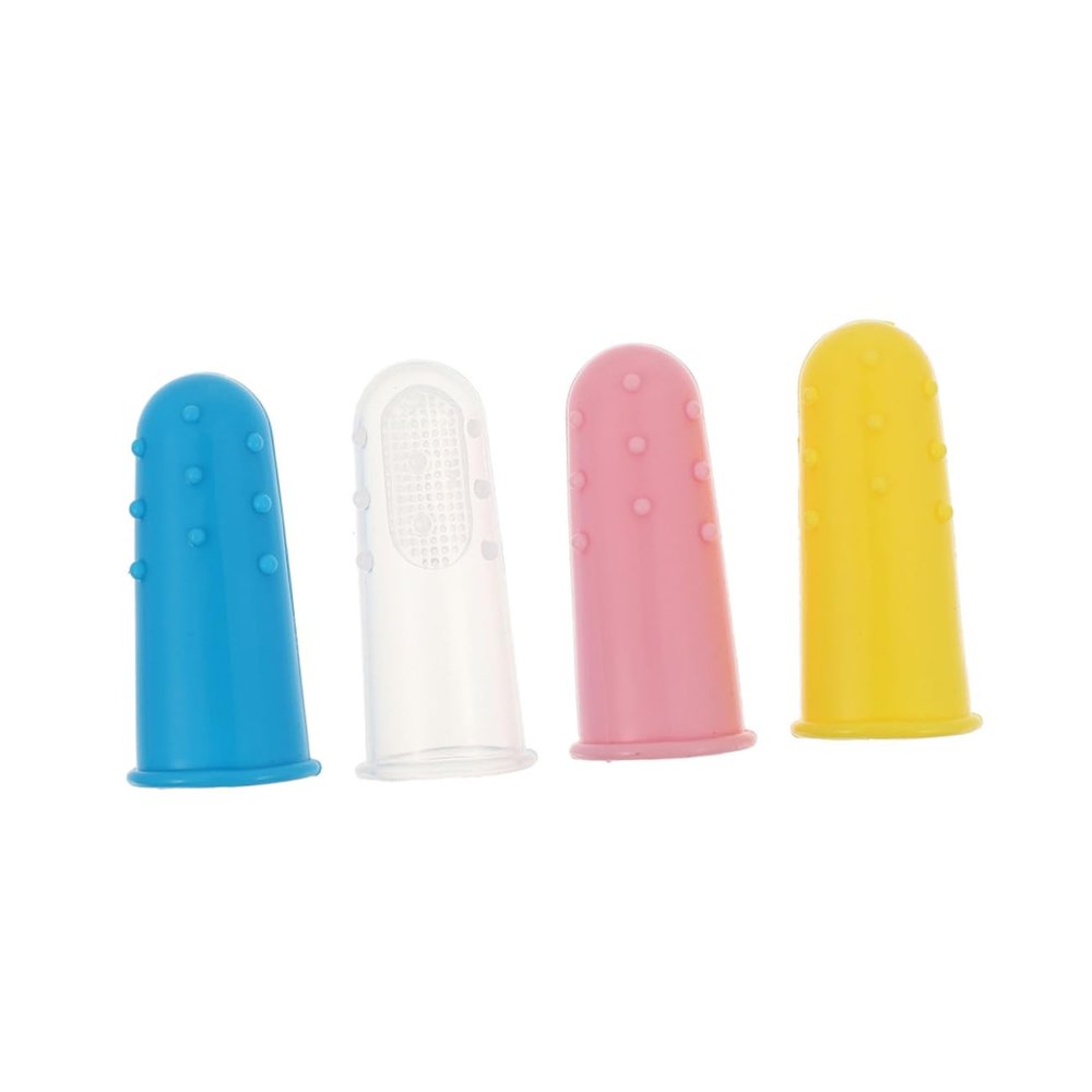 IWOWHERO 12pcs Finger Toothbrush for Boys and Girls Years Silicone Brush Oral and Tongue Cleaner Boy Girl Toothbrush