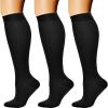 Compression Socks for Women, Compression Socks for Women & Men Circulation (3 Pairs) Long Sports Calf Compression Socks (S/M,3PCS-18) view 4