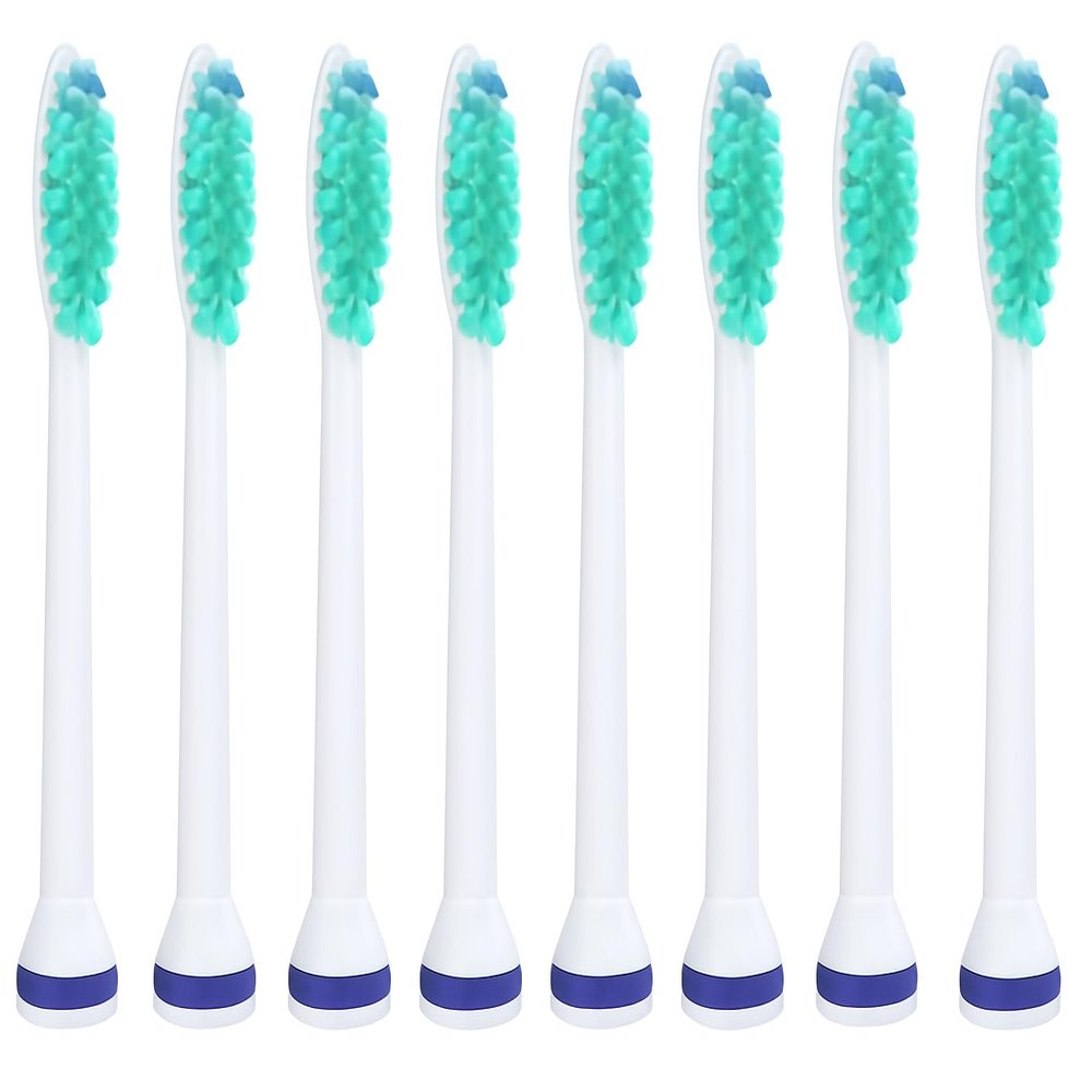 8-Pack Replacement Toothbrush Heads Compatible with Philips Sonicare Electric Toothbrushes, Snap-On Design,Deep and Precise Cleaning, White