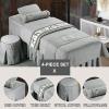 ZZYK Green,70x190cm/27.5x74.8in,Linen Washable Massage Table Cover with Breather Hole,Elastic Massage Bed Sheets Beauty Massage Long Couch Cover Suitable for Salons SPA And Therapists view 2