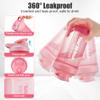 Alaoo Protein Shaker Bottle, 2PCS Shaker Protein Shakes with with Metal Stirring Ball, Sports Gym Supplement Protein Shake Bottle for Mixing Protein Shakes and Supplements, 500ml, Black and Pink view 3