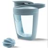 Alaoo Protein Shaker Bottle, Shaker for Protein Shakes with Plastic Stirring Ball, Upgraded Version Sports Gym Supplement Protein Shake Bottle for Mixing Protein Shakes and Supplements, 650ml Blue view 1