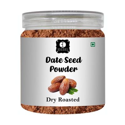EDZZEL Dry Roasted Date Seed Powder | Rich Roasted Aroma | Beverages Baking Desserts Coffee Alternative Mix