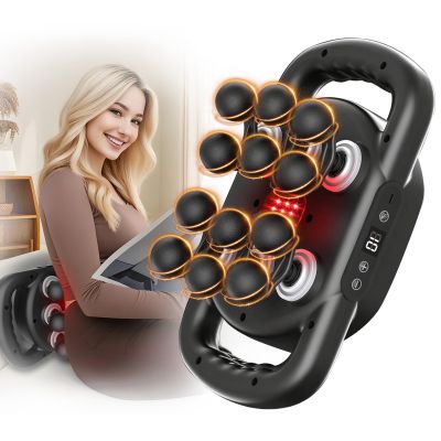 12 Head Massage Gun Deep Tissue with 9 Levels & 9 Modes,Cordless Electric Percussion Massager Tool for Back/Neck/Shoulder/Hand/Leg/Feet/-Full Body Muscle Pain Relief,Ideal Gifts for Men/Women/Mum/Dad