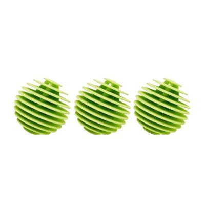 3 Pack Reusable Magic Laundry Balls Dryer Balls Fabric Softener Clothes Cleaning Tools Washing Machine Accessories(3pcs Green)