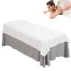 2Pcs Massage Table Sheets, 47x79 Inch Massage Bed Cover with Face Hole, Soft Spa Bed Cover for Spa, Beauty, Tattoo, Hospitals, White, Sheets view 1