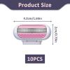 10 Pcs Venus Snap Razor Refill Blades, Heads Compatible with Venus Womens Razor, 3-Layer Blades for Smooth Shaving, Easy Replacement Heads for Women (Pink) view 2