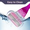 10 Pcs Venus Snap Razor Refill Blades, Heads Compatible with Venus Womens Razor, 3-Layer Blades for Smooth Shaving, Easy Replacement Heads for Women (Pink) view 4